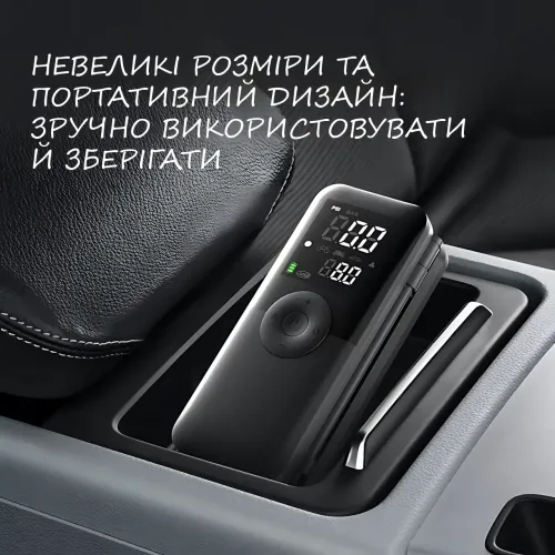 Автомобильный аккумуляторный компрессор Carsun C3106 4000 мАч 150 PSI 10 Бар, портативный воздушный насос 20 л/мин с LED дисплеем - фото 7