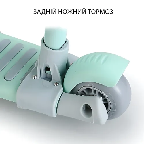 Детский трехколесный самокат QL52-B со светящимися колесами, складной, с корзиной, до 50 кг - фото 3