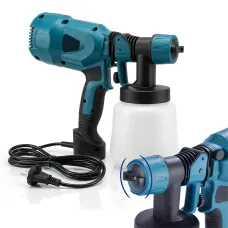 Краскопульт электрический Electric Paint Sprayer  (400-650W), бак 1100 мл, 6 сопел в комплекте, профессиональный распылитель