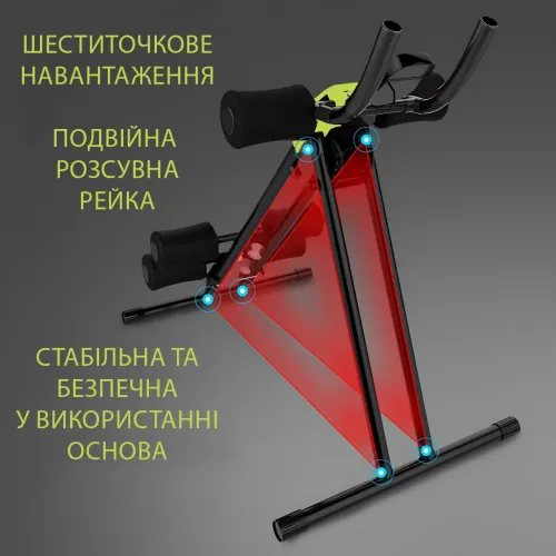 Тренажер для пресса Esonstyle универсальный складной, 4 уровня наклона, с LCD-компьютером, нагрузка до 100 кг - фото 5