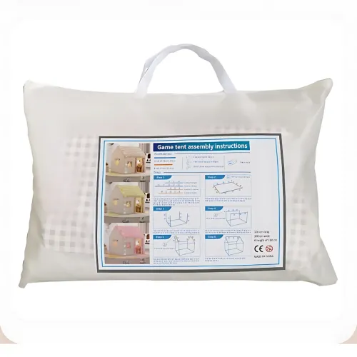 Детская игровая палатка-домик складная 130х125х98 см с окошками, игровой домик для детей для дома и улицы, бежевый - фото 10