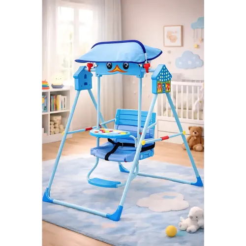 Детские складные качели для дома и улицы Bambi X-623, защита от солнца, музыка, подсветка - фото 8