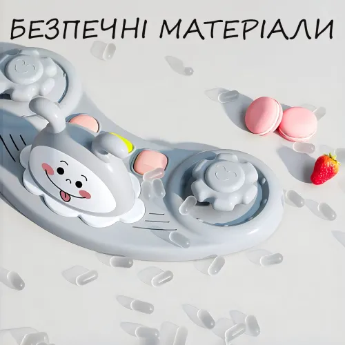 Детские ходунки X-622 серые со световыми эффектами, регулировкой высоты и съемной интерактивной игровой панелью, до 20 кг - фото 5