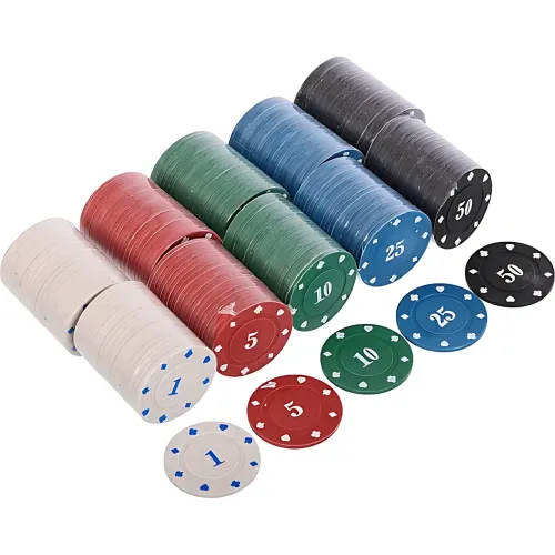 Набор для покера Texas Holdem на 200 фишек в жестяной коробке, покерный набор с сукном для Блэк Джека и картами, POKER SET 0743 - фото 3