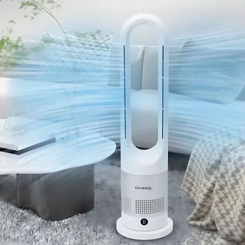 Напольный безлопастной вентилятор-обогреватель Germatic AM-030JR 2в1, 1200 Вт, LED-дисплей, сенсорное управление, пульт ДУ - фото 4