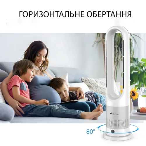 Напольный безлопастной вентилятор-обогреватель Germatic AM-030JR 2в1, 1200 Вт, LED-дисплей, сенсорное управление, пульт ДУ - фото 7