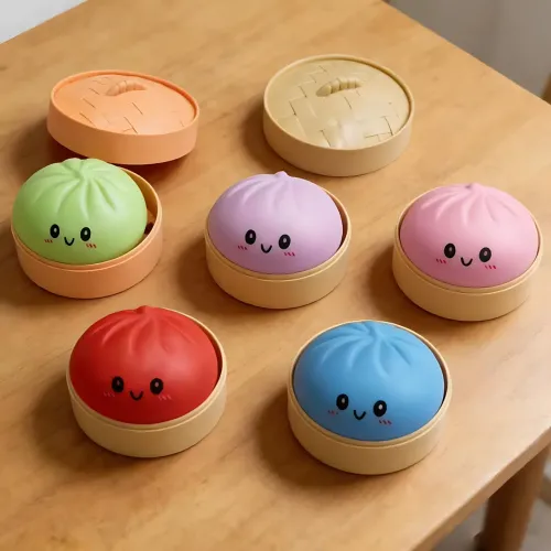 Сенсорная игрушка-антистресс «Пельмень Бао» (Bao Bun), милая мягкая игрушка в пастельных тонах, 10 см - фото 8