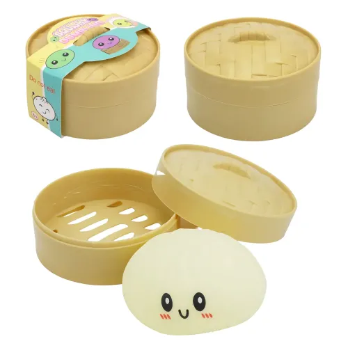 Сенсорная игрушка-антистресс «Пельмень Бао» (Bao Bun), милая мягкая игрушка в пастельных тонах, 10 см - фото 5