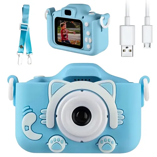 Детский цифровой фотоаппарат с селфи-камерой AND T14 Smart Kids Kitty, фотокамера для детей с играми и силиконовым чехлом - фото 9