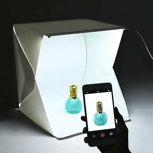 Фотобокс (лайтбокс) для предметной съемки AND HA-151, 22х22 см со светодиодной LED-подсветкой, портативная фотостудия для товаров - фото 6