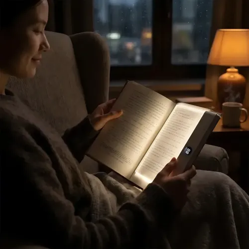 Закладка-светильник AND 5821 для чтения книг с LED-подсветкой, плоская LED-панель для комфортного чтения, работает от батареек - фото 2