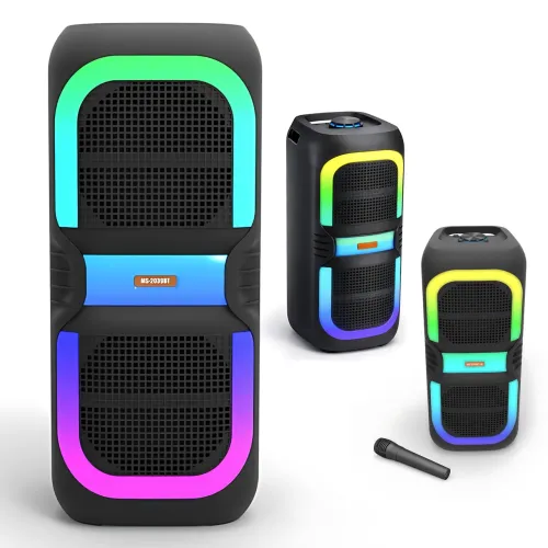 Портативная Bluetooth колонка MS-2039BT, 50 Вт, RGB подсветкой, TWS, FM-радио, USB/AUX/TF