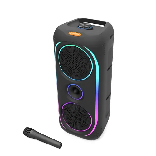 Портативная Bluetooth колонка MS-2041BT, 50 Вт, с беспроводным микрофоном, RGB подсветкой, TWS, FM-радио, USB/AUX/TF - фото 4