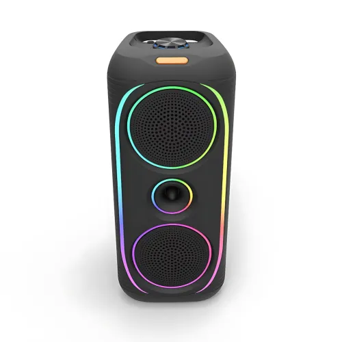 Портативная Bluetooth колонка MS-2041BT, 50 Вт, с беспроводным микрофоном, RGB подсветкой, TWS, FM-радио, USB/AUX/TF - фото 3