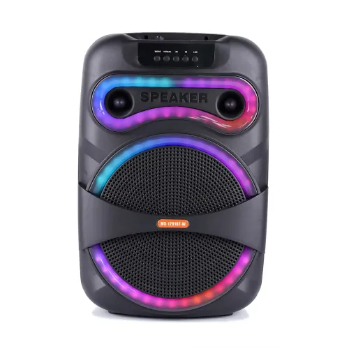 Портативная Bluetooth колонка MS-1201BT-W, 50 Вт, с беспроводным микрофоном, FM-радио, USB/AUX/SD, караоке-система