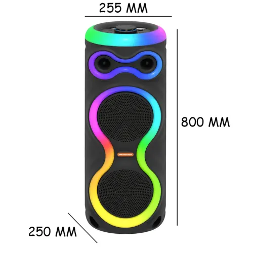 Портативная Bluetooth-колонка MS-2057BT-W, 60 Вт, с беспроводным микрофоном и пультом ДУ, RGB-подсветка, FM-радио, TWS - фото 9