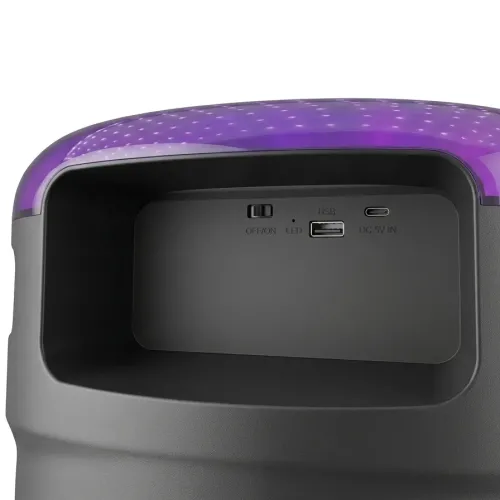 Портативная Bluetooth-колонка MS-2057BT-W, 60 Вт, с беспроводным микрофоном и пультом ДУ, RGB-подсветка, FM-радио, TWS - фото 5
