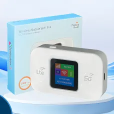 Портативный 4G/5G Wi-Fi роутер с дисплеем и АКБ 3000 mAh, карманный модем для SIM-карты (до 10 устройств)