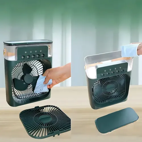 Портативний кондиціонер 4в1 Air Cooler Fan з водяним охолодженням, настільний мінівентилятор з ароматизатором і підсвіткою - фото 5