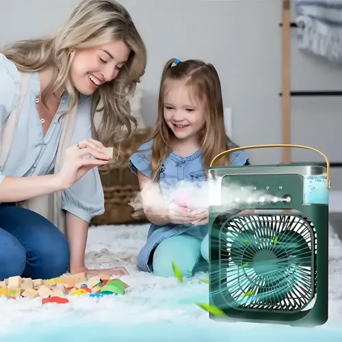 Портативний кондиціонер 4в1 Air Cooler Fan з водяним охолодженням, настільний мінівентилятор з ароматизатором і підсвіткою - фото 9