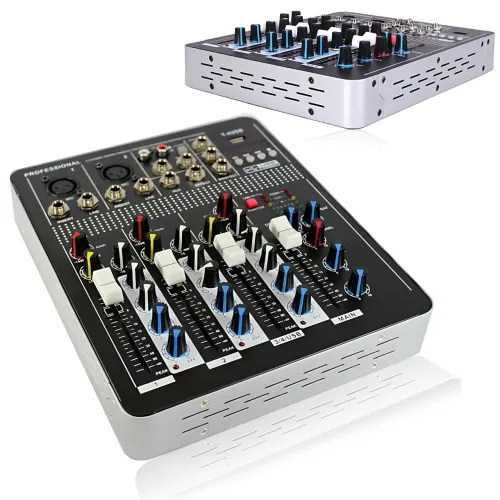 Профессиональный микшерный пульт Mixer BT MT-4000 (2 канала), Bluetooth, USB, MP3, фантомное питание +48V, DSP эффекты
