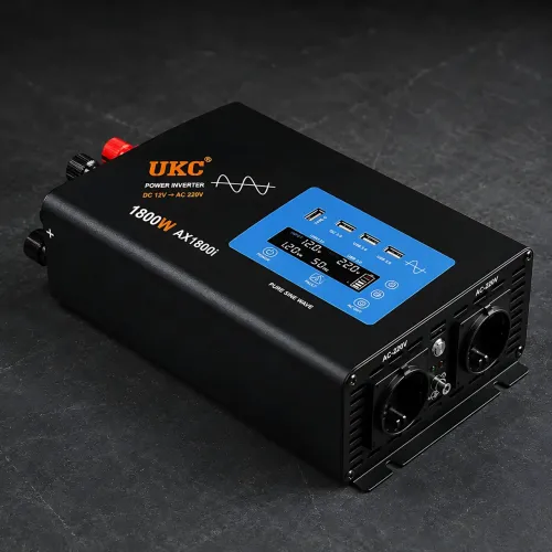Перетворювач напруги UKC AX1800i 12V-220V 1800W чиста синусоїда, інвертор з LCD-дисплеєм, USB, Type-C - фото 10