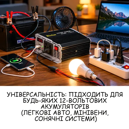 Автомобильный инвертор SU-KAM RPI 500W (12V в 220V) преобразователь напряжения с активным охлаждением для авто, кемпинга и дома - фото 6