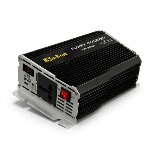 Преобразователь напряжения инвертор SU-KAM RPI-1000W (12V в 220V) 1000 Вт с вольтметром и активным охлаждением, чистая синусоида