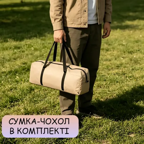 Автоматичний туристичний намет 6-місний 200х250 см, кемпінговий намет-автомат для відпочинку, риболовлі та туризму, бежевий - фото 5