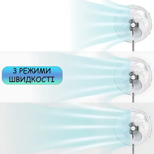 Напольный вентилятор BITEK 3 в 1 (1882), 18 дюймов (46 см), мощность 120 Вт, 3 металлические лопасти, универсальный, напольный - фото 8