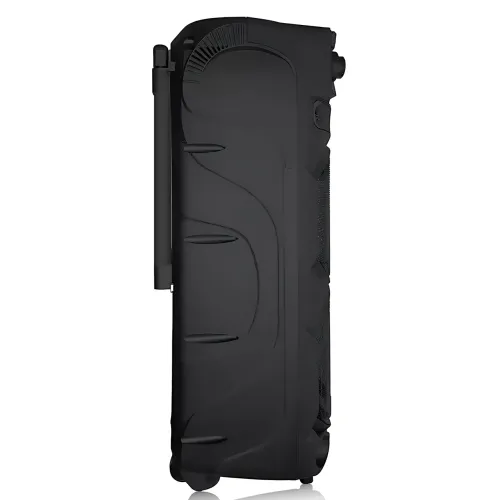 Портативная акустическая колонка ZXX-9292 60Вт 2х10 с Bluetooth, караоке, LED-подсветкой и 2 радиомикрофонами, колонка-чемодан - фото 5