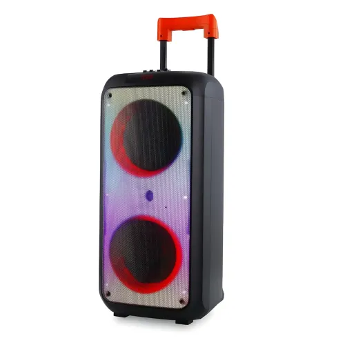 Портативная акустическая колонка ZXX-1095 80Вт 2x8 с Bluetooth, караоке, гитарным входом и радиомикрофоном, колонка-чемодан - фото 4