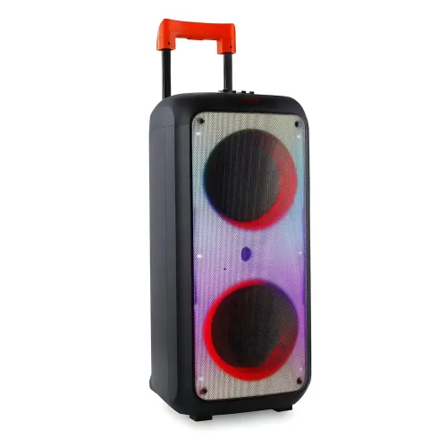 Портативная акустическая колонка ZXX-1095 80Вт 2x8 с Bluetooth, караоке, гитарным входом и радиомикрофоном, колонка-чемодан - фото 3