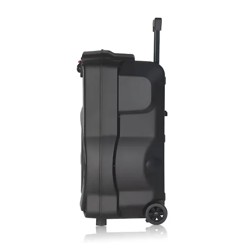 Портативная акустическая колонка ZXX-1520 120Вт 15 с Bluetooth, караоке, LED-подсветкой и 2 радиомикрофонами, колонка-чемодан - фото 3