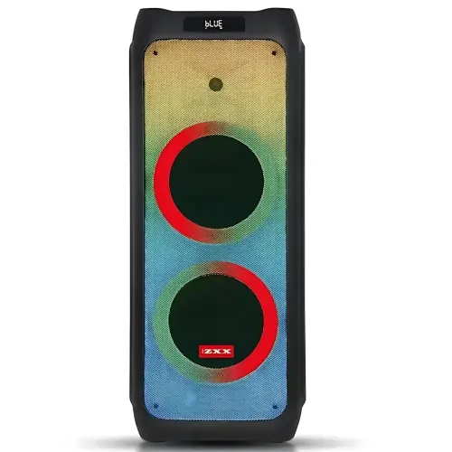 Акустическая колонка ZXX-5590 100 Вт, портативная караоке система с двумя микрофонами, Bluetooth, TWS, FM, подсветкой, на колесах - фото 2