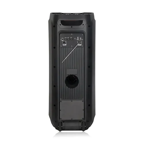 Акустическая колонка ZXX-5560 100 Вт, портативная караоке система с 2 микрофонами, Bluetooth, TWS, FM, LED подсветкой, на колесах - фото 4