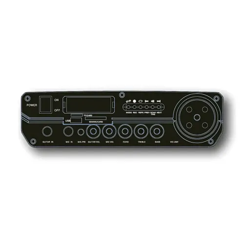 Акустична колонка ZXX-7171 600 Вт, портативна караоке система 12, Bluetooth, TWS, FM, LED, мікрофон, еквалайзер, на коліщатках - фото 7