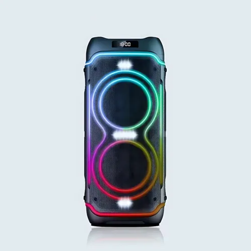 Портативная акустическая колонка ZXX-5540 100Вт, 2x10, Bluetooth, TWS, Караоке, 2 радиомикрофона, FM, LED-подсветка, аккумулятор - фото 10
