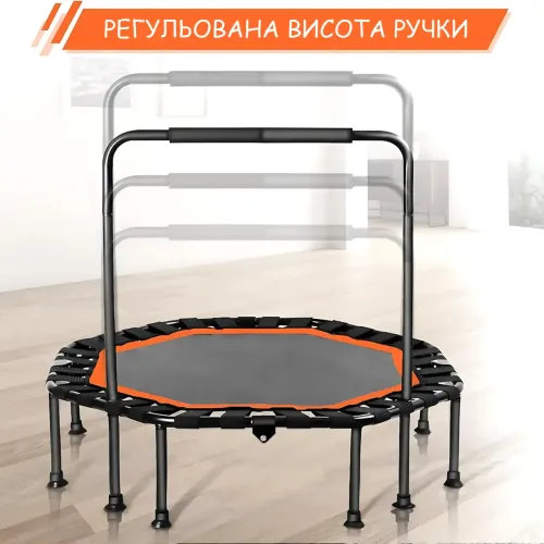 Фитнес-батут с ручкой AND1780, диаметр 98 см, складной тренажер для кардио-тренировок, прыжковый батут для дома и зала - фото 2