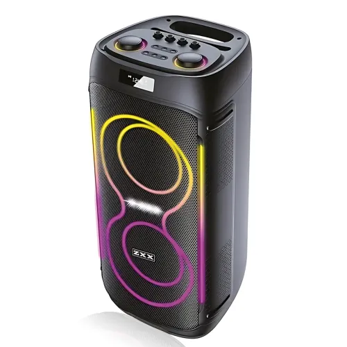 Портативна акустична колонка ZXX-5509 1200 Вт, 2x6.5, Bluetooth, TWS, Караоке, Радіомікрофон, FM, LED-підсвітка, 4500 mAh - фото 3