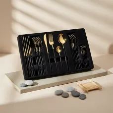 Набір столового приладдя 24 предмети Knife and Fork на 6 персон із неіржавкої сталі