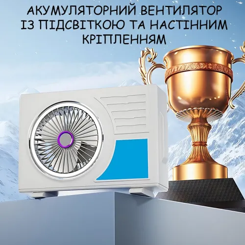 Портативний настільний вентилятор Asixxsix з 5 швидкостями, 3D-обдувом і LED-нічником, акумуляторний USB-вентилятор для дому/офісу - фото 8