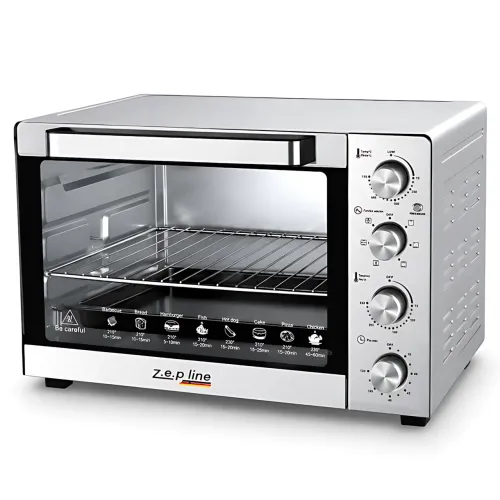 Электрическая печь-духовка Zepline ZP-00368, 45 л, 2200 Вт, духовой шкаф из нержавеющей стали с конвекцией, грилем и подсветкой - фото 2