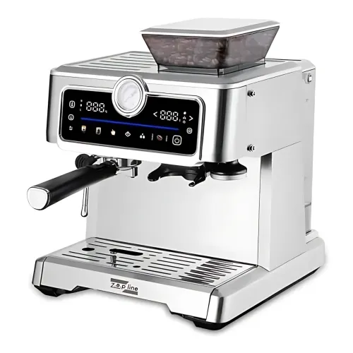 Кофемашина-кофеварка 2-в-1 Zepline ZP-7305A (3000 Вт, 20 Бар) со встроенной жерновой кофемолкой, сенсорным дисплеем, манометром - фото 2