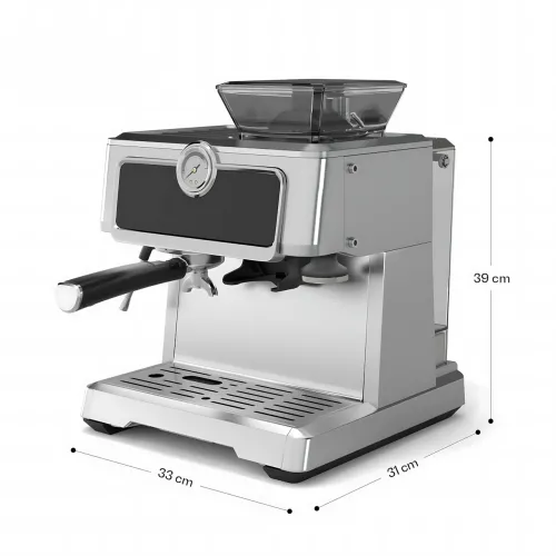Кофемашина-кофеварка 2-в-1 Zepline ZP-7305A (3000 Вт, 20 Бар) со встроенной жерновой кофемолкой, сенсорным дисплеем, манометром - фото 10